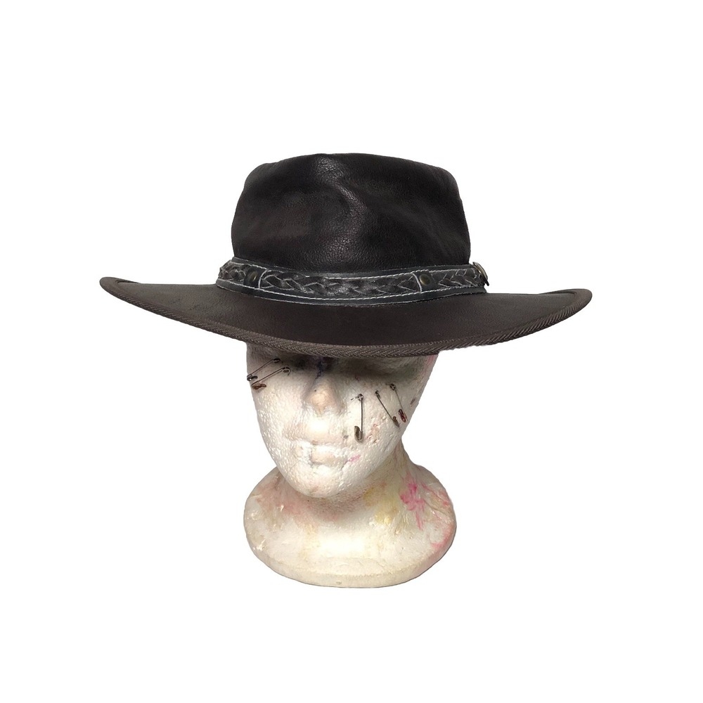 Jacaru Australia 1111 Nomad Traveller Brown Leather Hat S 54–55cm Outback